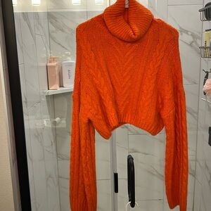 Zara Longsleeve Turtleneck Cropped Sweater